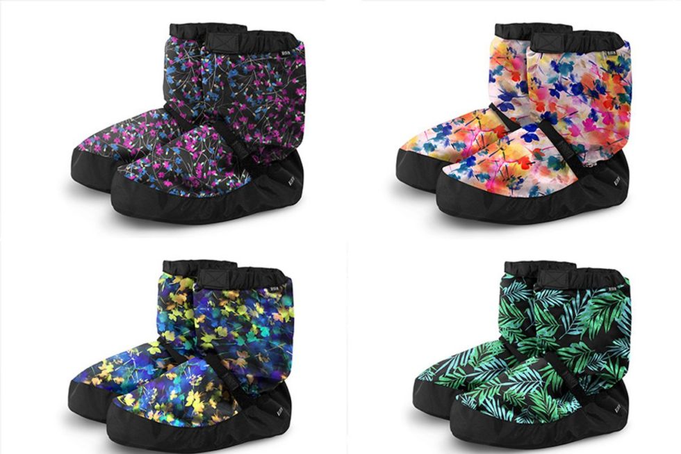 BLOCHSTORE Women's Printed Warm-Up Boot/Slipper - Mid Calf Dance Bootie