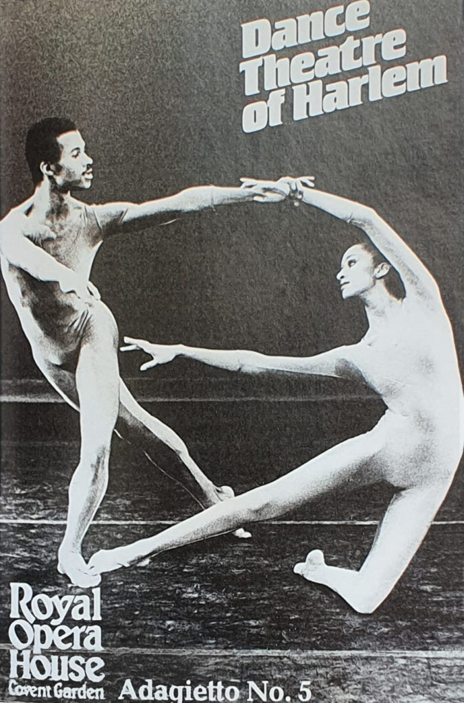 Julie Felix is pictured dancing with a partner in promotional material for a Dance Theatre of Harlem performance at the Royal Opera House Covent Garden