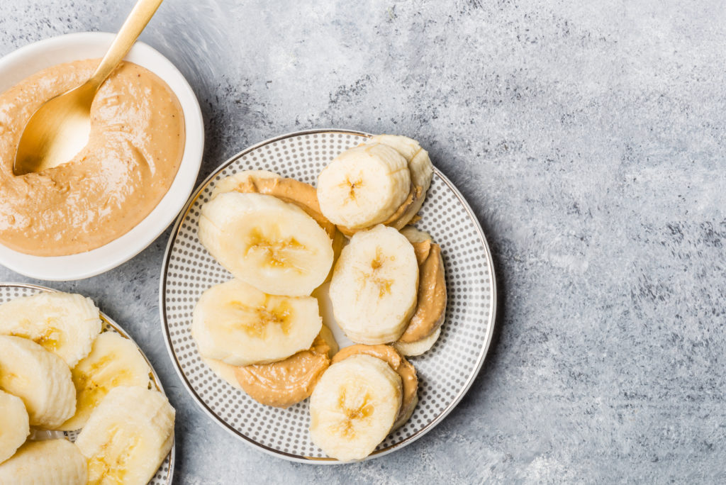 banana slices and nut butter