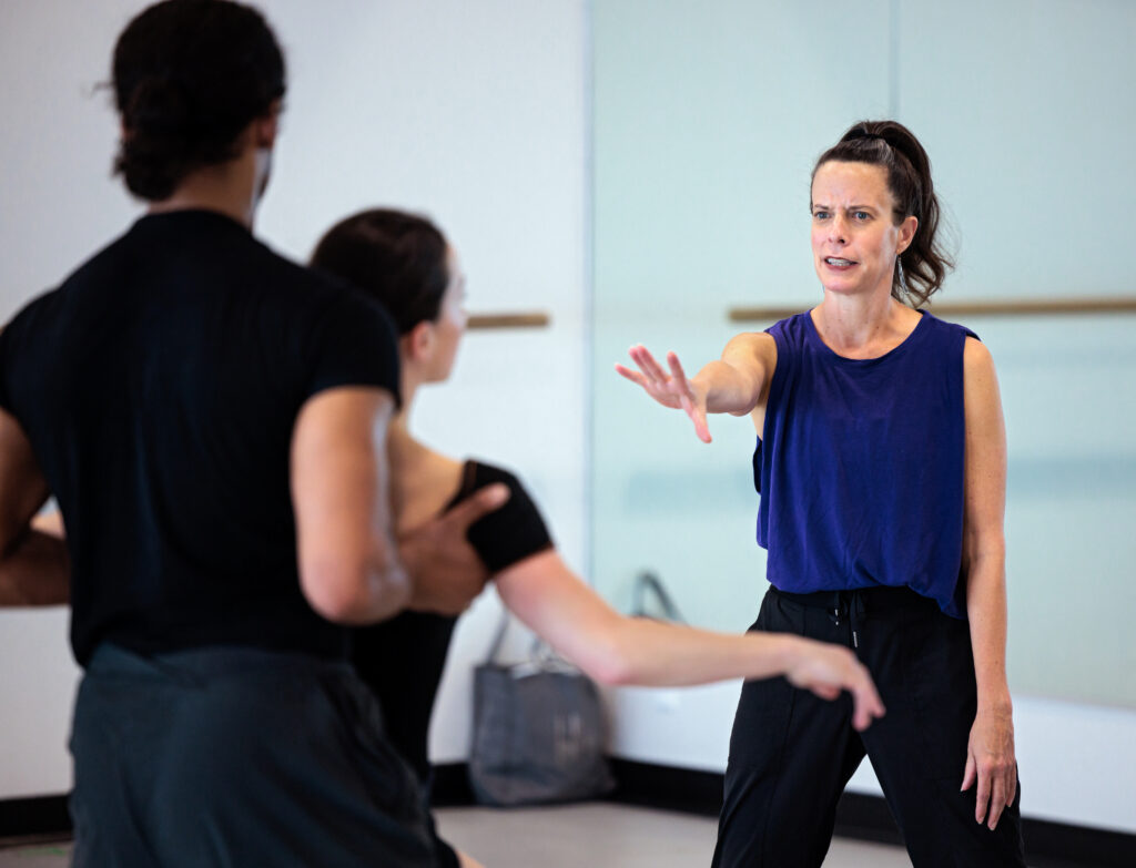 Amy Seiwert choreographing her new work for Smuin Ballet and her with Celia Fushille