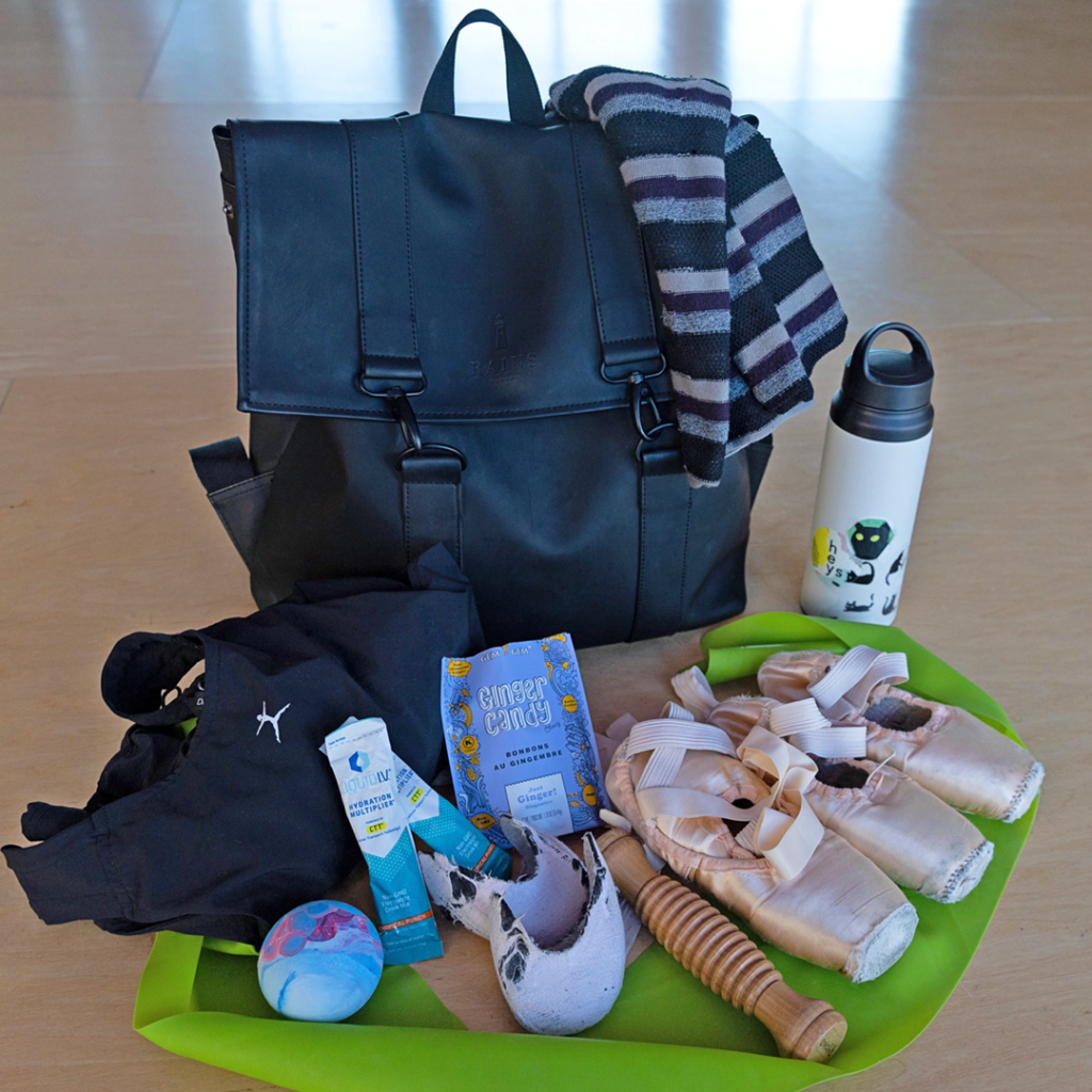 Ryoko Tanaka's dance-bag items.