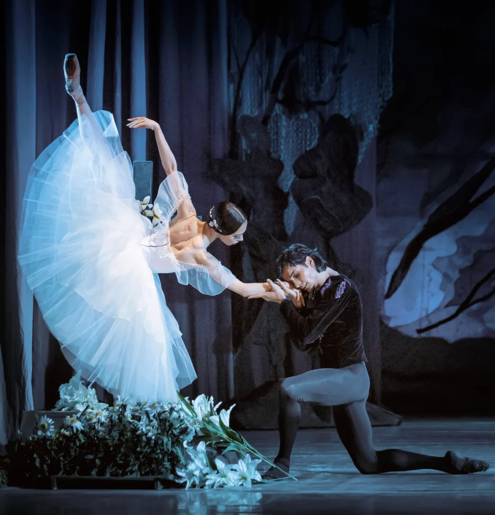 Kateryna Kukhar and Oleksandr Stoianov perform the Act 2 pas de deux in <i>Giselle</i>. 