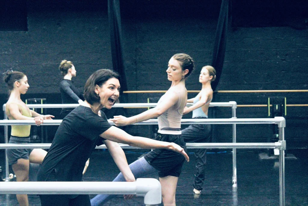 Kathleen Breen Combes teaches at the barre.